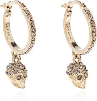 Alexander McQueen Oorbellen met Schitterende Kristallen - Dames - Oorbellen - Geel - ONE Size - Accessoires