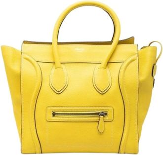 Celine Pre-owned Mini Luggage Tote - Dames - Vintage Handtas - Geel - ONE Size - Leer - Vintage