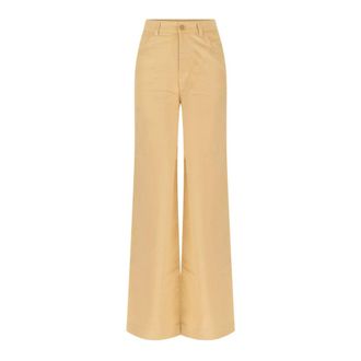 Cruna Wijde Corduroy Broek - Dames - Broeken - Beige - Maat: XL Corduroy