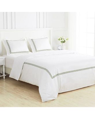 Melange Home M&eacute;lange Home 600 Thread Count Rope Embroidery Duvet Set