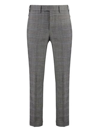 Pantaloni Torino checked wool-blend trousers - Grey