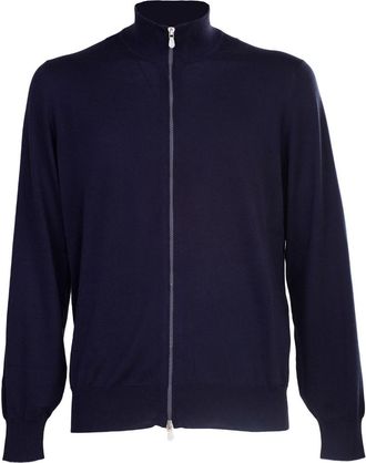 Brunello Cucinelli Zipped cardigan in blue