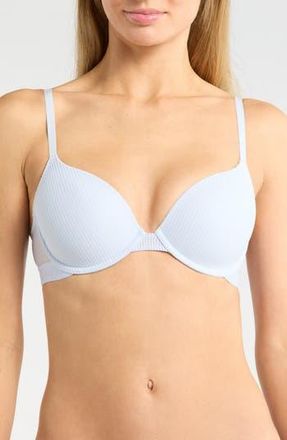 Calvin Klein Sensual Sheer Lightly Lined Demi Bra in Halogen Blue at Nordstrom Rack, Size 34B