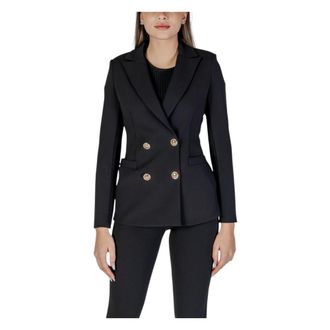 Rinascimento Rinascimento, Blazers, female, Black, Size: XL Lapel Collar Blazer with Pockets