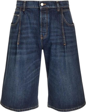 Alexander McQueen Denim Bermuda Shorts