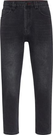Philipp Plein Carrot Fit Iconic Plein Jeans - Heren - Loose Fit Jeans - Zwart - W27 - Katoen - Jeans