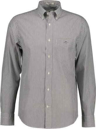 GANT Casual overhemden - Heren - Overhemden - Zwart - Maat: 2XL Katoen