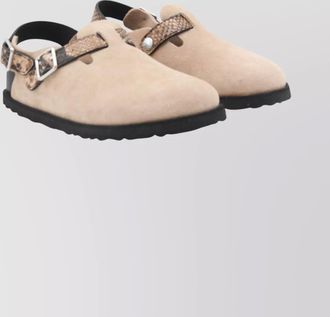 Birkenstock open sling back sandals with textured strap