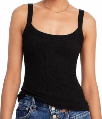 Aqua Cropped Tank Top In Black