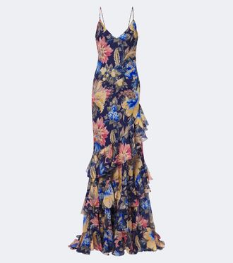 Etro Floral ruffled gown