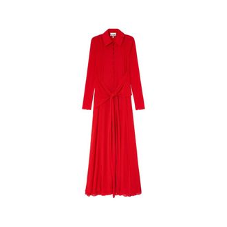 Ganni Maxi Dresses, female, Red, Size: XS Dress Ganni