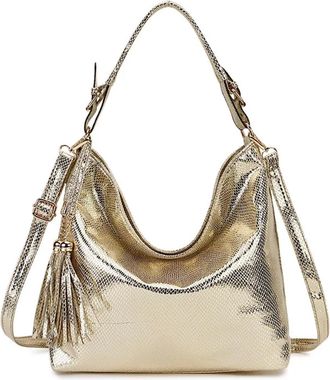 Generic Compatible For Women Leather Handbags Female Shoulder Bag Ladies Hand Bags Purses And Large Crossbody Big Tote(Gold)