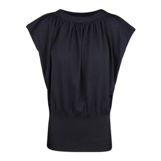 Liviana Conti Round-neck Knitwear, female, Black, Size: M Marisol Knit Top