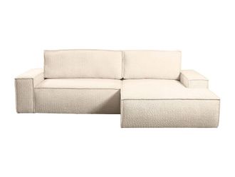 VENTE-UNIQUE.COM Sof&aacute; rinconera tela beige