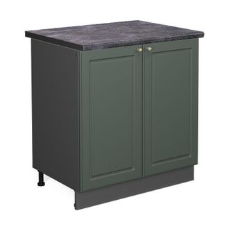 Vicco Mobile lavello cucina Fame-Line, Verde-oro Country House, 80 cm, pl Antracite Vicco