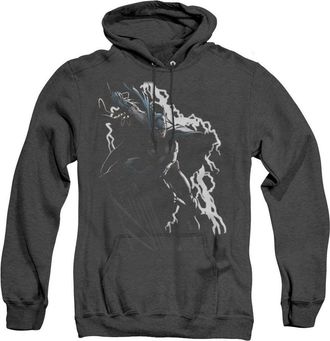 Gildan Justice League of America Lighting Crashes Adult Heather Hoodie / Hooded Sweatshirt