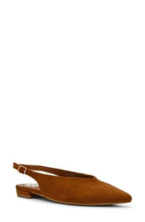 Dolce Vita Empress Pointed Toe Slingback Flat in Chestnut at Nordstrom Rack, Size 9.5