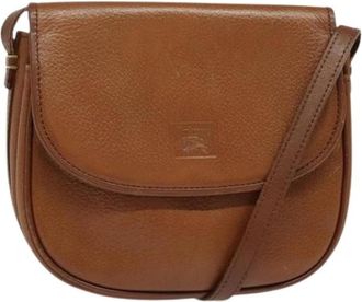 Burberry Pre-owned Schoudertas - Dames - Vintage Schoudertas - Bruin - ONE Size - Leer - Vintage
