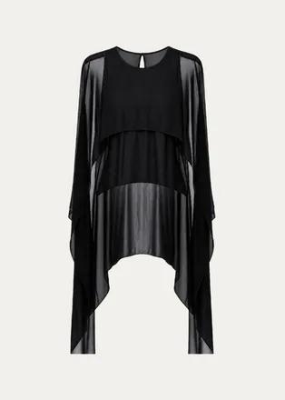 Toccin Deia Chiffon Cape Top