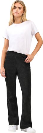 M&Co Petites Petite Cord Flare Trousers - Womens Black