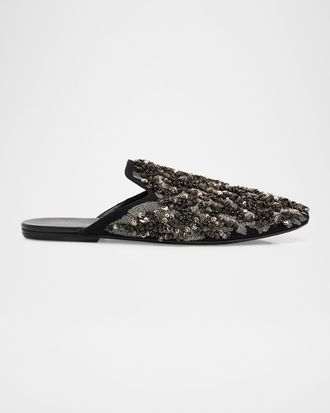 Dries Van Noten Men & apos;s Bead-Embellished Mule Slippers