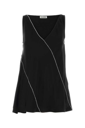 Jil Sander Black Viscose Top