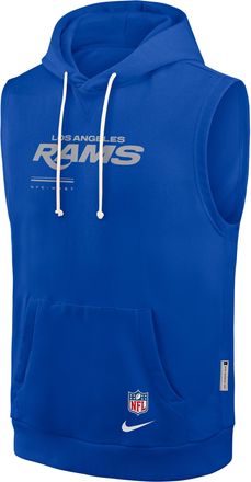 Nike Los Angeles Rams Sideline Nike Mens Dri-FIT NFL Sleeveless Pullover Hoodie in Blue | 03B44EV9X-0CN