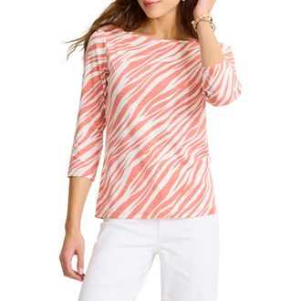 Tommy Bahama Ashby Isles Coastal Zebra Cotton T-Shirt in Peach Gelato at Nordstrom, Size X-Large