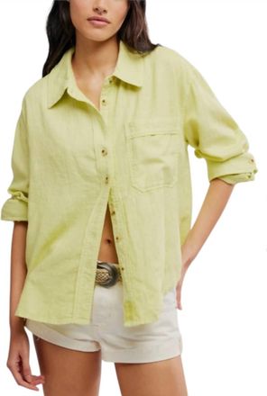 Free People Linen Laurel Top In Early Bloomer