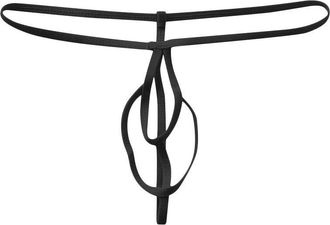 Generic Mens Mesh Jock Strap Bridal Bachelorette Party Tagless Bikini Underwear Hollow Out Pouch Male Panties Gay Thongs for Sensual Apparel Selection Black