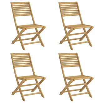 vidaXL Vidaxl - Sillas De Jard&iacute;n Plegables 4 Uds Madera Acacia 48,5x61,5x87 Cm