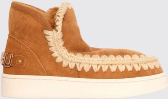 Mou Stivaletto New Eskimo Mou in camoscio con cuciture in lana