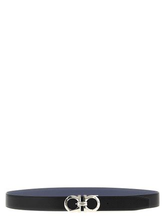 Ferragamo Gancini Hammered Calfskin Belt - Multicolor