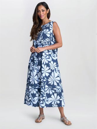 Gina Bacconi Womens Rory Tent Dress - Blue - Size Medium