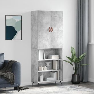 Berkfield Home Highboard Concrete Grey 69.5x34x180 cm Engineered Wood