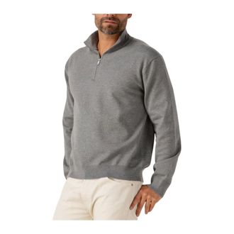 Calvin Klein Truien & Vesten, Heren, Grijs, XL, Katoen, LS Supima QZ Sweater 12Gg