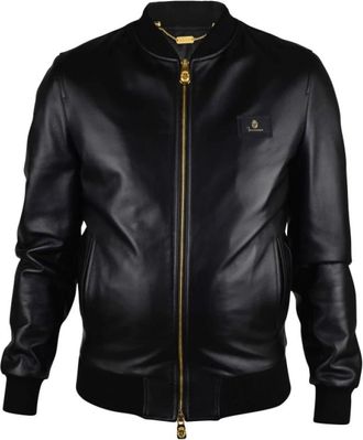 Billionaire Boys Club Lederen Bomberjack - Heren - Bomber jackets - Zwart - S - Leer - Jassen
