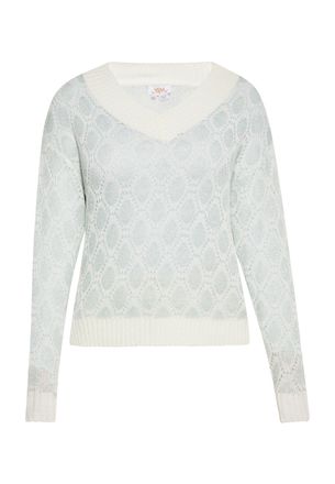 Usha Jumper Dames wit lichtblauw