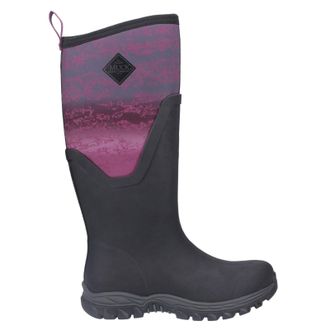 The Original Muck Boot Company Arctic Sport II Tall Synthetic Textile Womens Knee High Boots - Magenta Digi Fade Print - Size:UK 7