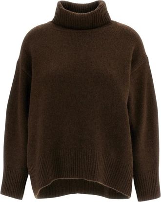 arch4 Jersey de cuello alto de cachemira - Knitwear - Mujer - Marr&oacute;n - S