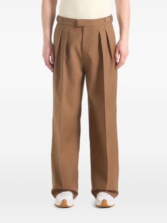 Mani&egrave;re De Voir Octave pleat trousers - Brown