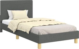 vidaXL Cama Para Ni&ntilde;os Con Cabecero Gris Oscuro 80 X 200 Cm Tela Vidaxl