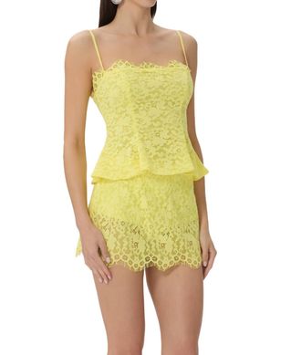 AFRM Ari Lace Corset Top In Limelight