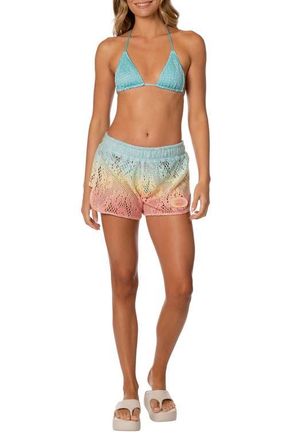 Maaji Pendiente Ryto Cover-Up Shorts in Light/Pastel Blue at Nordstrom, Size Medium