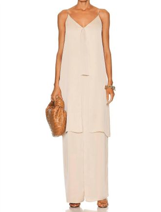 Rosetta Getty Split Front Camisole In Clay
