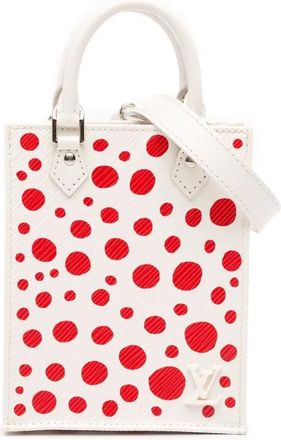 Louis Vuitton Borsa a tracolla Yayoi Kusama Petit Sac Plat in pelle Épi 2021-2025 - Rosso