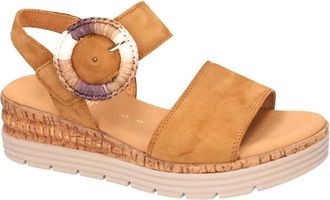 Gabor 62.706.35 Samtchevreau Sattel Sandal - Dames - Sleehakken - Bruin - 38 EU - Leer - Schoenen