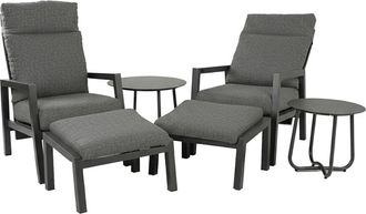 ED&Egrave;N JARD&Iacute; Conjunto relax reclinables para jard&iacute;n antracita
