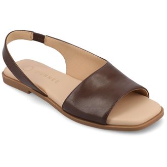 Journee Collection Women & apos;s Brinsley Medium and Wide Width Flat Sandals