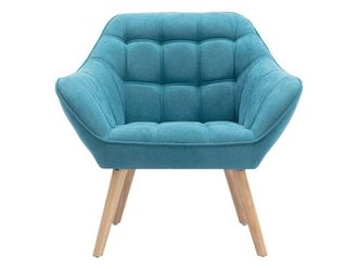 VENTE-UNIQUE.COM Sill&oacute;n cl&aacute;sico tela azul turquesa